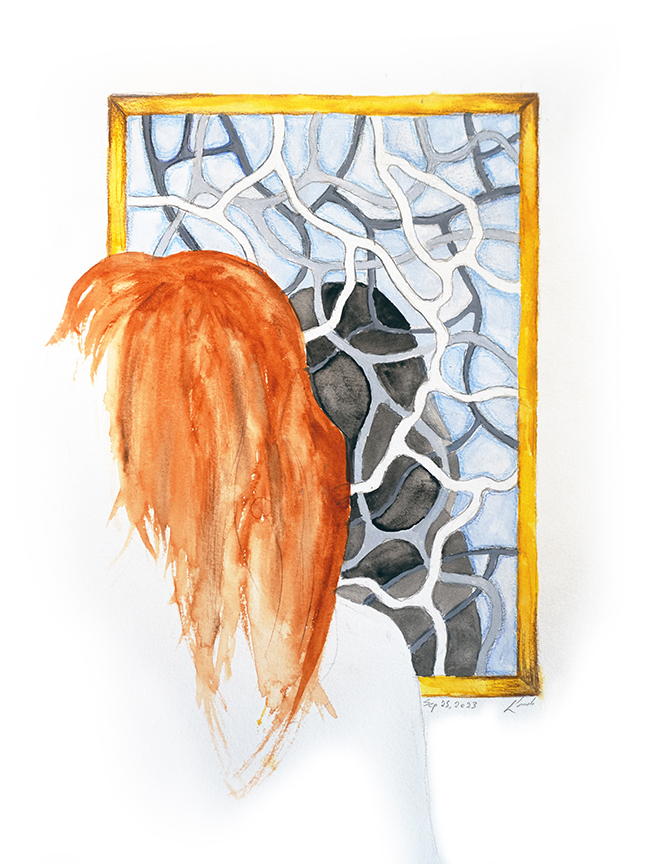 Painting Lost Her to Mirrors by Negar T